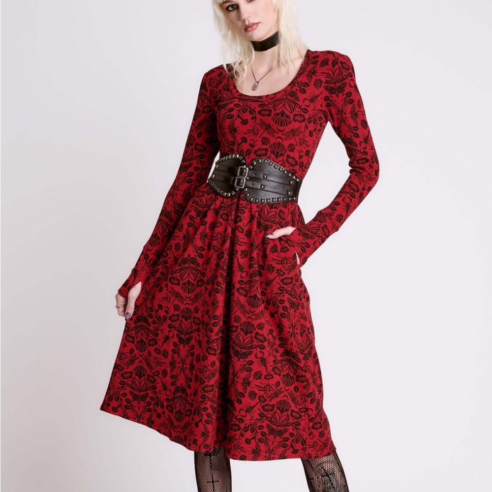 Do Not Buy! ISO! Midnight Hour Red/Black Midi Dress size Large